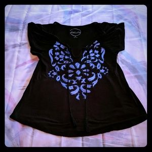 INC Women's Studdrd Tassle Blouse